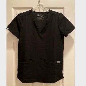 FIGS Women's CASMA Three-Pocket Scrub Top - Black